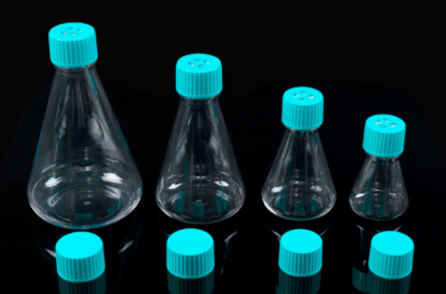 500ml erlenmeyer flask vent cap plain bottom petg rnase and dnase free sterile individually wrapped 